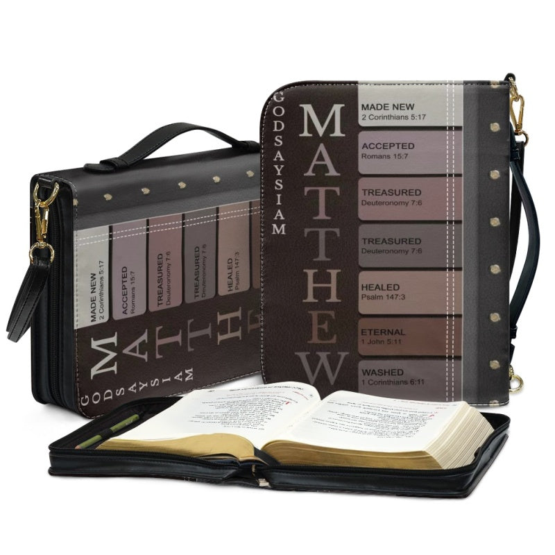 CHRISTIANARTBAG Bible Cover - Uncover the sacred meaning of your name - Custom Name - Personalized Bible Cover, CABBBCV0122824