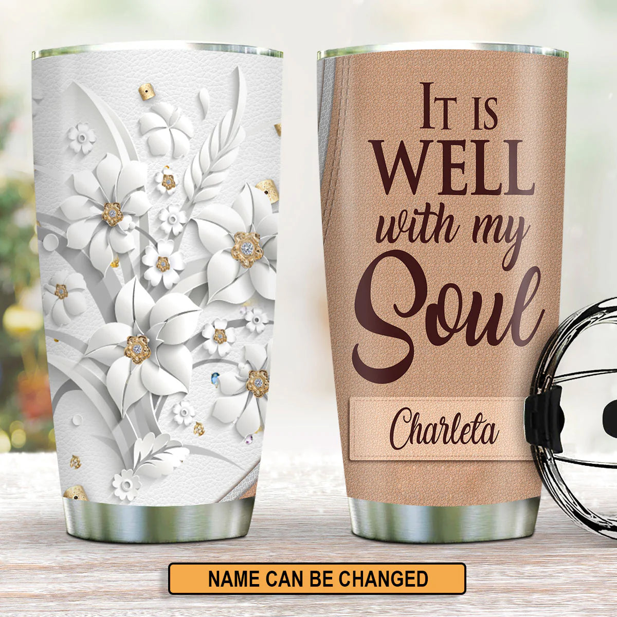 Christianartbag Drinkware, It Is Well With My Soul, Personalized Mug, Tumbler, Personalized Gift. - Christian Art Bag
