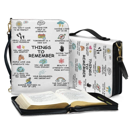 CHRISTIANARTBAG Bible Cover - Things To Remember - Personalized Bible Cover, CABBBCV01150824.