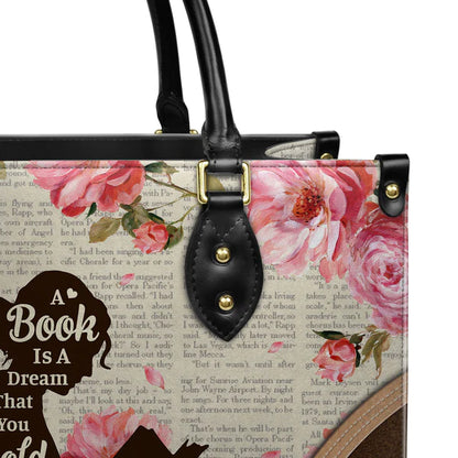 Christianartbag Handbags, A Book Is A Dream That You Hold In Your Hands, Handbag Design, Women Leather Handbag, Gifts for Women, CABLTB09271223. - Christian Art Bag