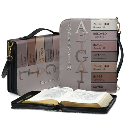 CHRISTIANARTBAG Bible Cover - Uncover the sacred meaning of your name - Personalized Bible Cover, CABBBCV02030624.