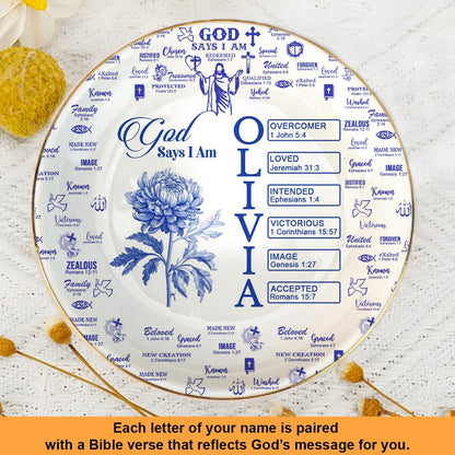 Personalized Jewelry Dish with Bible Verses & Birth Month Flowers – Custom Christian Gift by CHRISTIANARTBAG