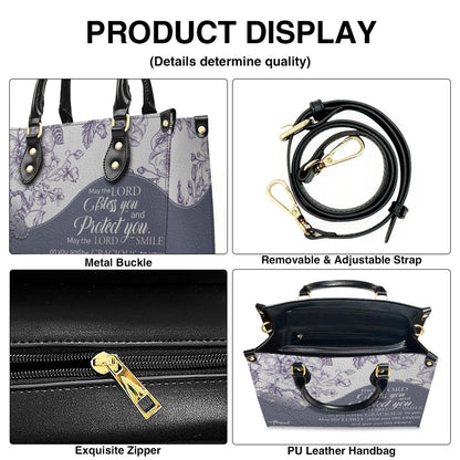 Christian Personalized Leather Handbag Flower for Women – Custom Name & Scripture | CHRISTIANARTBAG