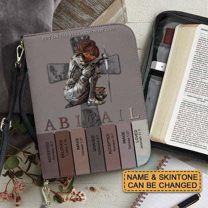 CHRISTIANARTBAG Bible Cover - Uncover the sacred meaning of your name - Custom Name and Skin Tone - Personalized Bible Cover, CABBBCV01200624.