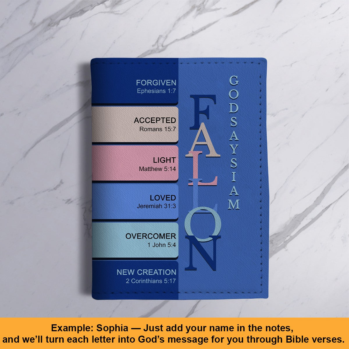 Personalized Christian Passport Cover with Custom Name & Bible Verses – Custom Color Travel Wallet by CHRISTIANARTBAG