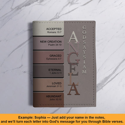 Personalized Christian Passport Cover with Custom Name & Bible Verses – Custom Color Travel Wallet by CHRISTIANARTBAG