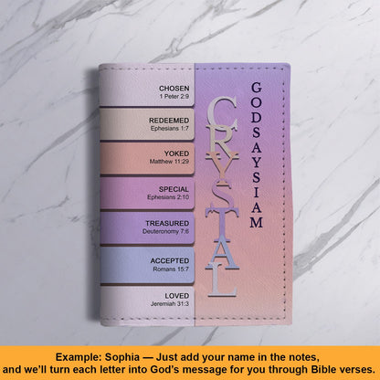 Personalized Christian Passport Cover with Custom Name & Bible Verses – Custom Color Travel Wallet by CHRISTIANARTBAG