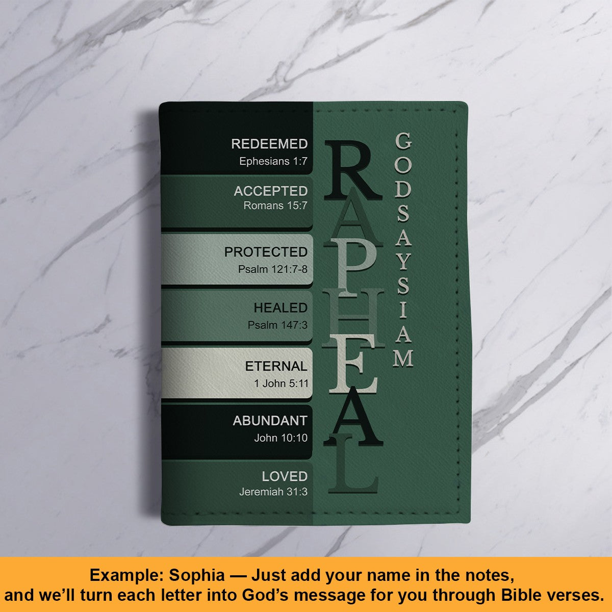 Personalized Christian Passport Cover with Custom Name & Bible Verses – Custom Color Travel Wallet by CHRISTIANARTBAG