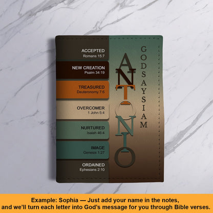 Personalized Christian Passport Cover with Custom Name & Bible Verses – Custom Color Travel Wallet by CHRISTIANARTBAG