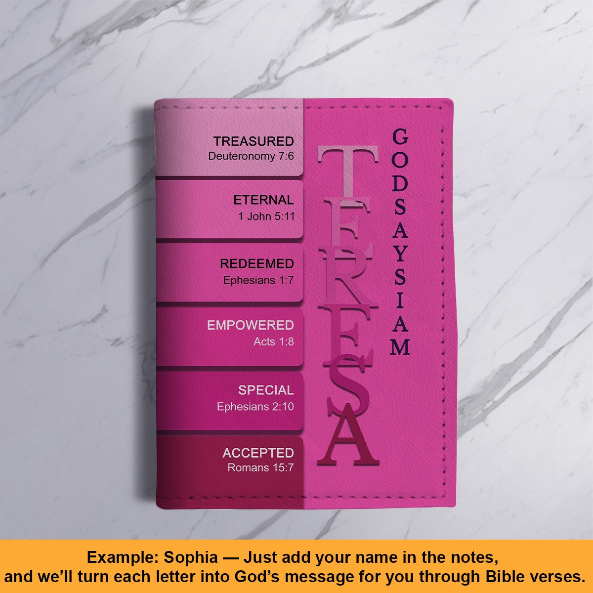 Personalized Christian Passport Cover with Custom Name & Bible Verses – Custom Color Travel Wallet by CHRISTIANARTBAG