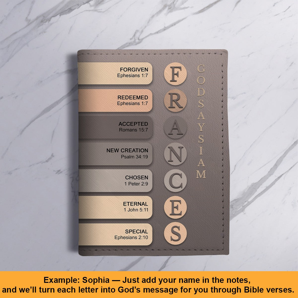 Personalized Christian Passport Cover with Custom Name & Bible Verses – Custom Color Travel Wallet by CHRISTIANARTBAG