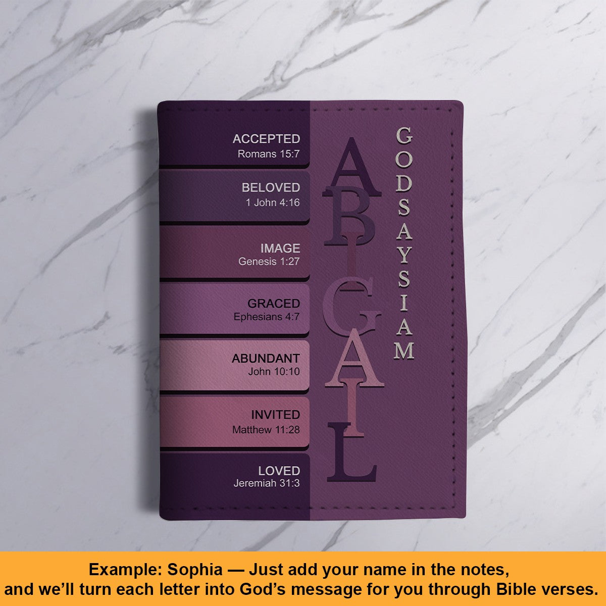 Personalized Christian Passport Cover with Custom Name & Bible Verses – Custom Color Travel Wallet by CHRISTIANARTBAG