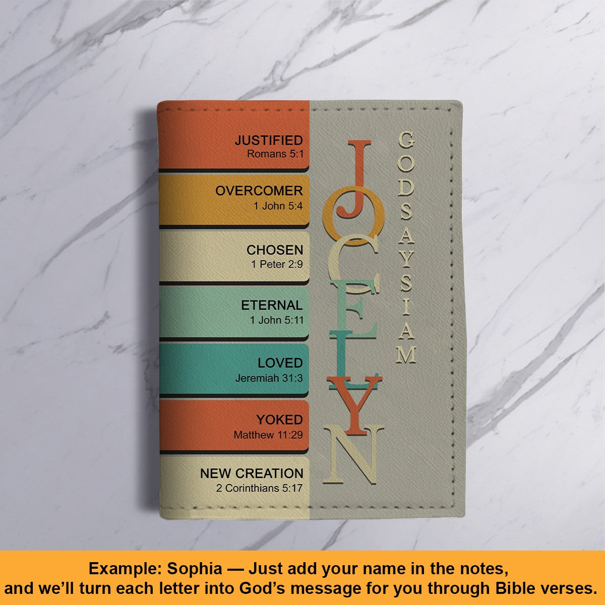 Personalized Christian Passport Cover with Custom Name & Bible Verses – Custom Color Travel Wallet by CHRISTIANARTBAG