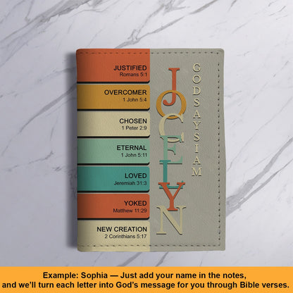 Personalized Christian Passport Cover with Custom Name & Bible Verses – Custom Color Travel Wallet by CHRISTIANARTBAG