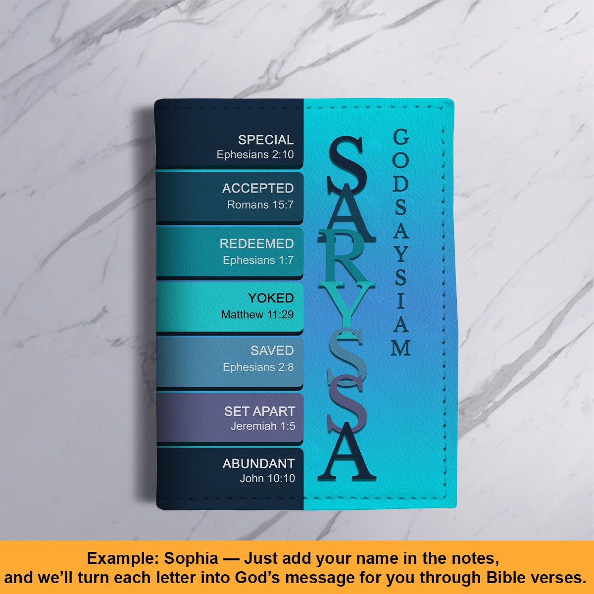 Personalized Christian Passport Cover with Custom Name & Bible Verses – Custom Color Travel Wallet by CHRISTIANARTBAG