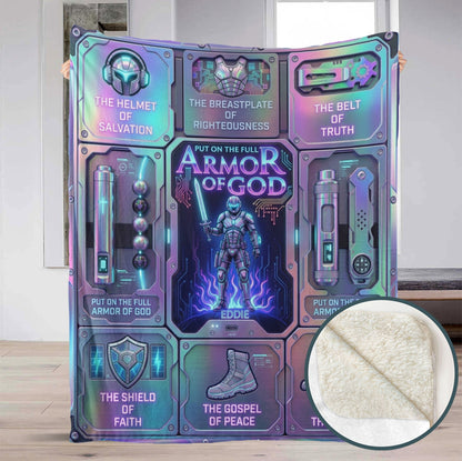 Personalized Armor of God Blanket for Men | Custom Blanket by CHRISTIANARTBAG CAB01060326