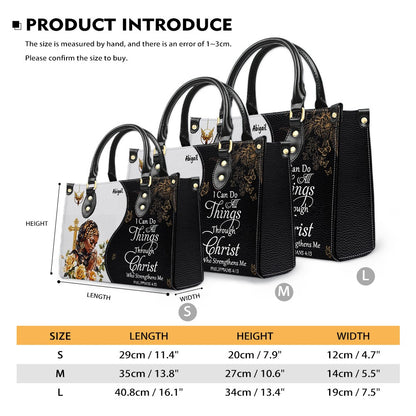 Personalized Leather Handbag with Bible Verse – Custom Christian Purse with Name | CHRISTIANARTBAG Faith Gift for Women