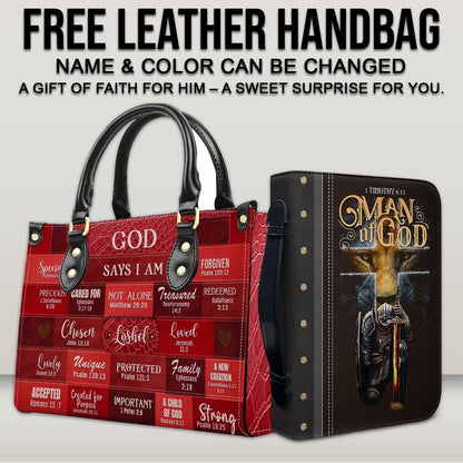 CHRISTIANARTBAG Bible Cover - Uncover the sacred meaning of your name - Buy a Bible Cover, Get a Free Personalized Leather Handbag – Perfect Father's Day Gift