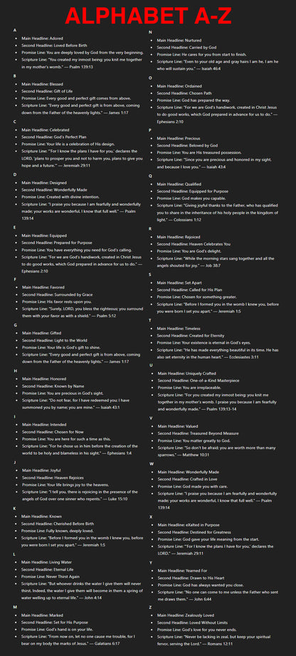 Personalized Christian Name T-Shirts – Bible Verse Meaning for Every Letter of Your Name