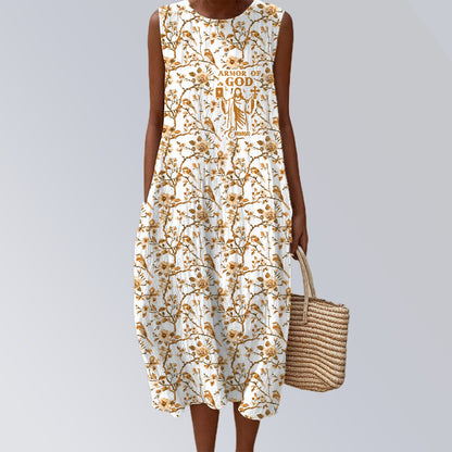 Personalized Christian Floral Summer Dress – Armor of God Women’s Maxi Dress