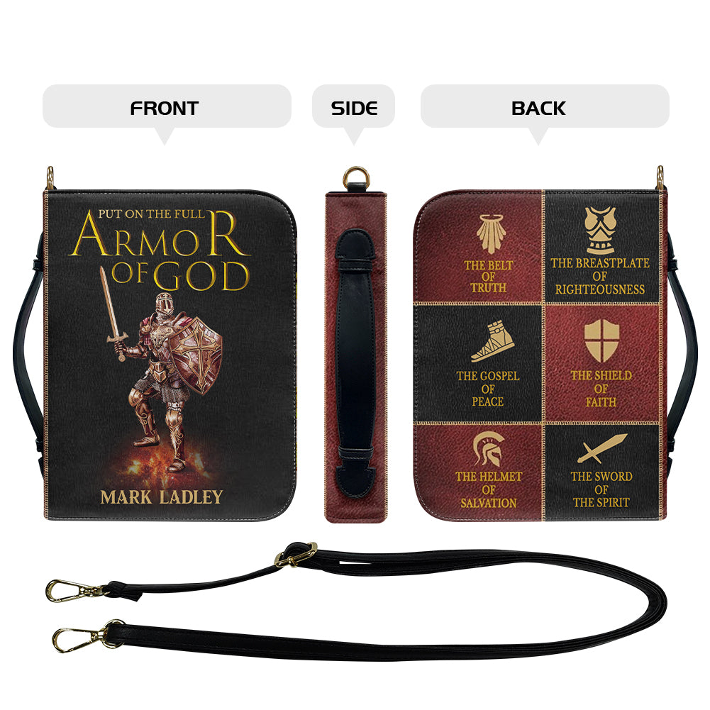 CHRISTIANARTBAG Bible Cover - Put On The Full Armor Of GOD - Personalized "Armor of God" Bible Cover, CABBBCV01200225