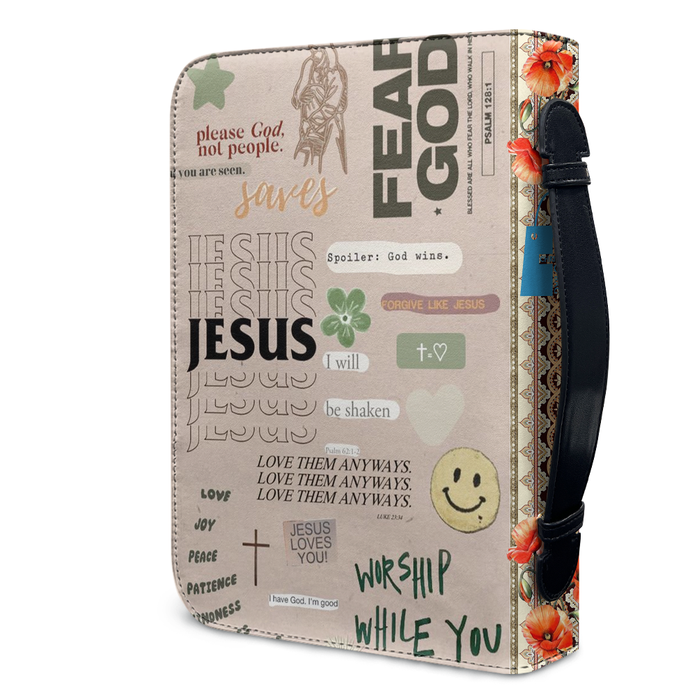 Christianartbag Bible Cover, Focus On Jesus Waymaker Bible Cover, Personalized Bible Cover, Christian Gifts, CAB01231023. - Christian Art Bag