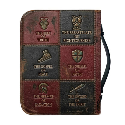 Personalized Armor of God Bible Cover for Men | Custom Leather Bible Case by CHRISTIANARTBAG CAB01052726