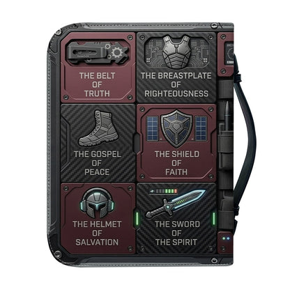 Personalized Armor of God Bible Cover for Men | Custom Leather Bible Case by CHRISTIANARTBAG CAB01052726