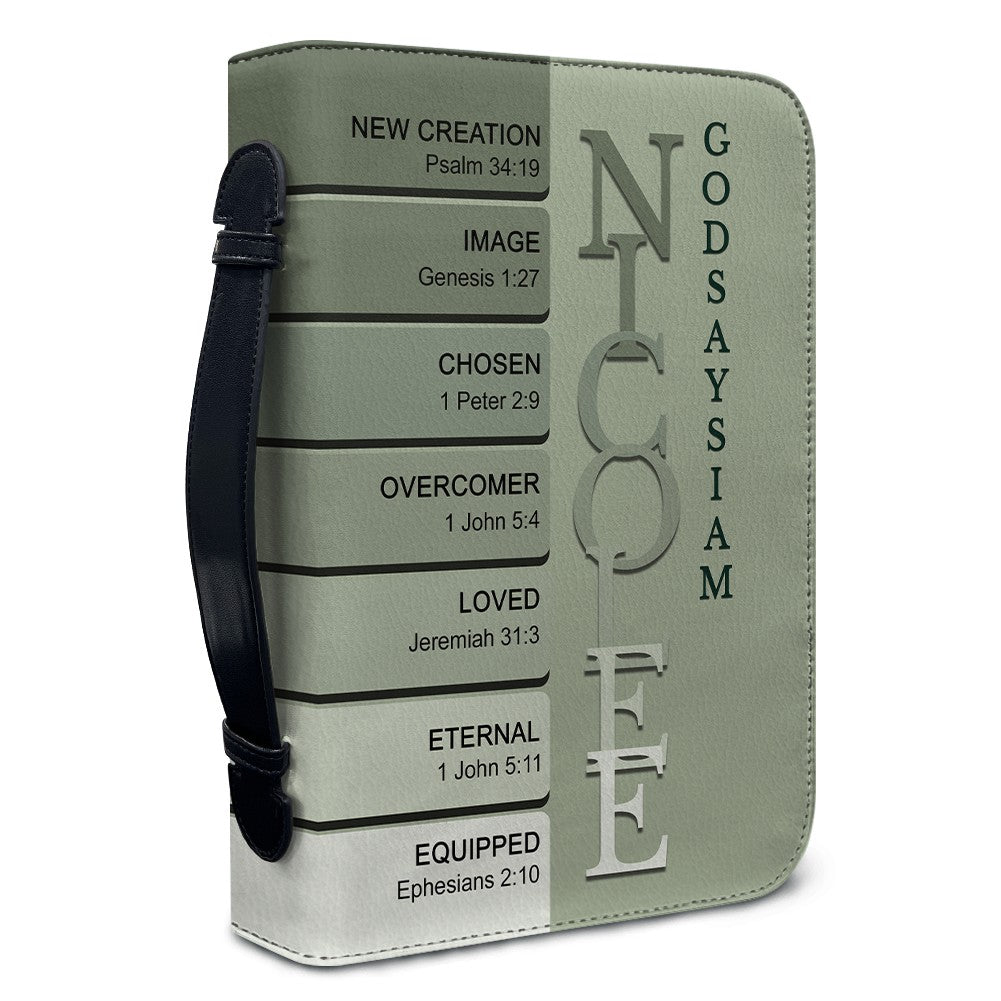 CHRISTIANARTBAG Bible Cover - Uncover the sacred meaning of your name - Personalized Bible Cover, CABBBCV011626