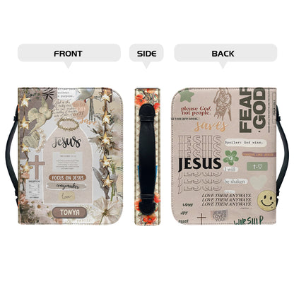 Christianartbag Bible Cover, Focus On Jesus Waymaker Bible Cover, Personalized Bible Cover, Christian Gifts, CAB01231023. - Christian Art Bag