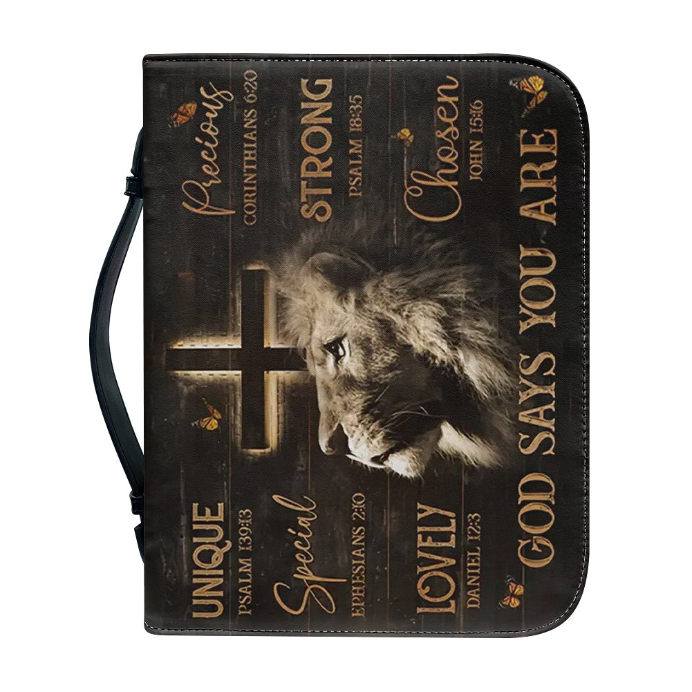 Christianartbag Bible Cover, GOD Says You Are Bible Cover, Personalized Bible Cover, Bible Cover For Men, Christian Gifts, CAB02061023. - Christian Art Bag