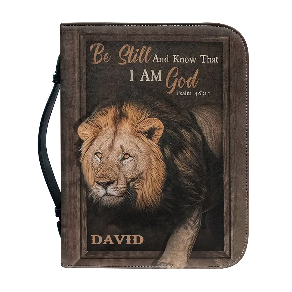 Christianartbag Bible Cover, Be Still And Know That I Am GOD Bible Cover, Personalized Bible Cover, Bible Cover For Men, Christian Gifts, CAB01061023. - Christian Art Bag