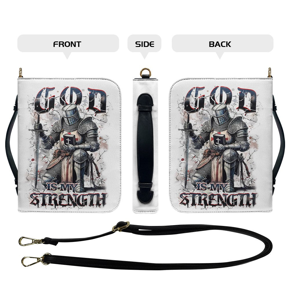 Personalized Bible Cover – GOD Is My Strength | Custom Name Option | CHRISTIANARTBAG