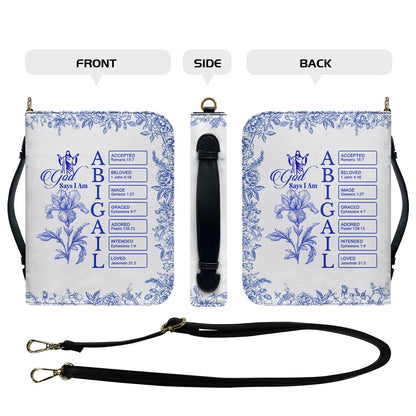 Personalized Bible Cover with Name Letters, Bible Verses & Birth Month Flowers – CHRISTIANARTBAG