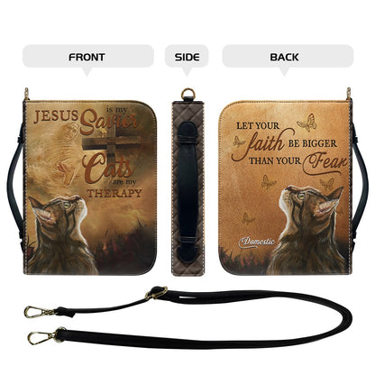 Personalized Bible Cover with Pet Photo & Name – Christian Gift with Dog or Cat Design and Inspirational Scripture Quote