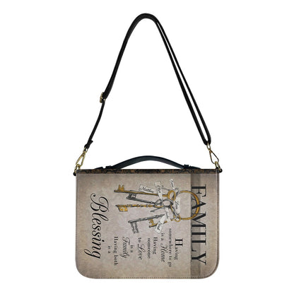 CHRISTIANARTBAG Bible Cover - Having both is a Blessing FAMILY is a Blessing - Personalized Bible Cover - Christian Gifts.