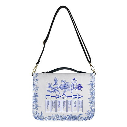 Personalized Bible Cover with Name Letters, Bible Verses & Birth Month Flowers – CHRISTIANARTBAG