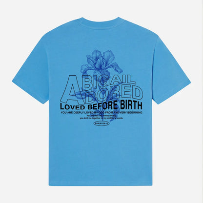 Personalized Christian T-Shirt – Bible Verse Initial & Birth Month Flower Design | CHRISTIANARTBAG