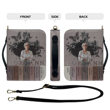 CHRISTIANARTBAG Bible Cover - Uncover the sacred meaning of your name - Custom Name and Image - Personalized Bible Cover, CABBBCV011608