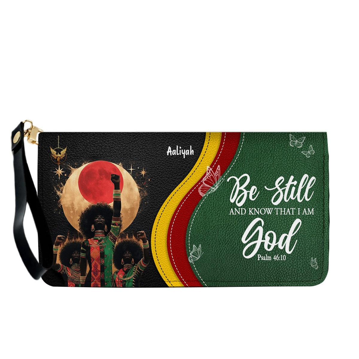 Set - Personalized Christian Leather Handbag & Wallet | Custom Bible Verse Faith Gift for Women by CHRISTIANARTBAG