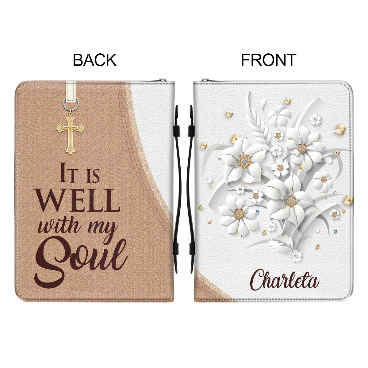Christianart Bible Cover, It Is Well With My Soul, Personalized Gifts for Pastor. Gifts For Women. - Christian Art Bag