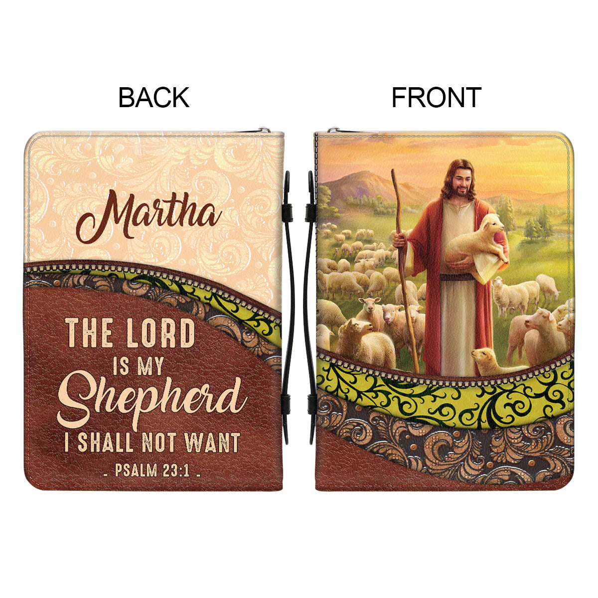 Christianart Bible Cover, The Lord Is My Shepherd, Personalized Gifts for Pastor, Gifts For Women, Gifts For Men. - Christian Art Bag