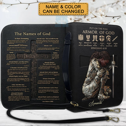 Personalized Armor of God Bible Cover Case | Custom Name & Color - CHRISTIANARTBAG 01082826