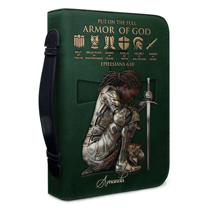 Personalized Armor of God Bible Cover Case | Custom Name & Color - CHRISTIANARTBAG 01082826