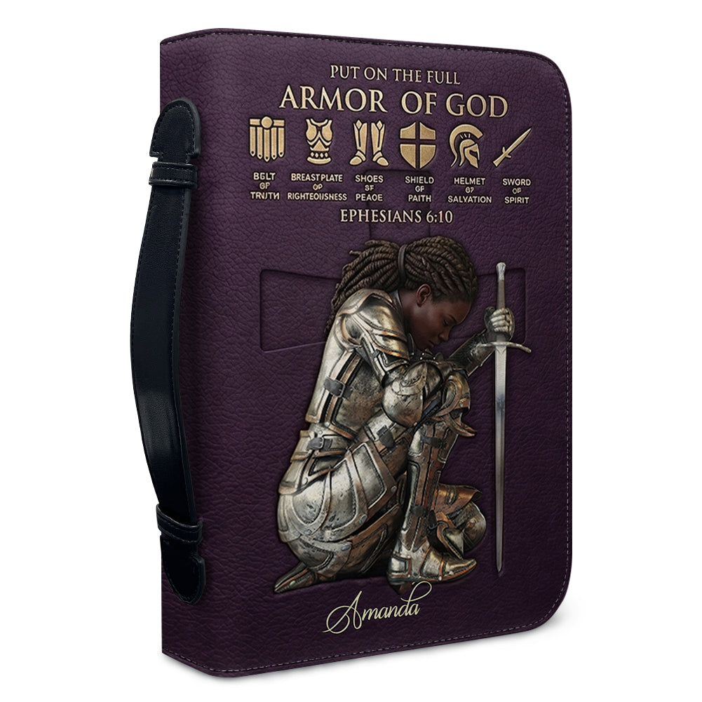 Personalized Armor of God Bible Cover Case | Custom Name & Color - CHRISTIANARTBAG 01082826