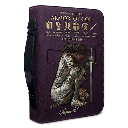 Personalized Armor of God Bible Cover Case | Custom Name & Color - CHRISTIANARTBAG 01082826