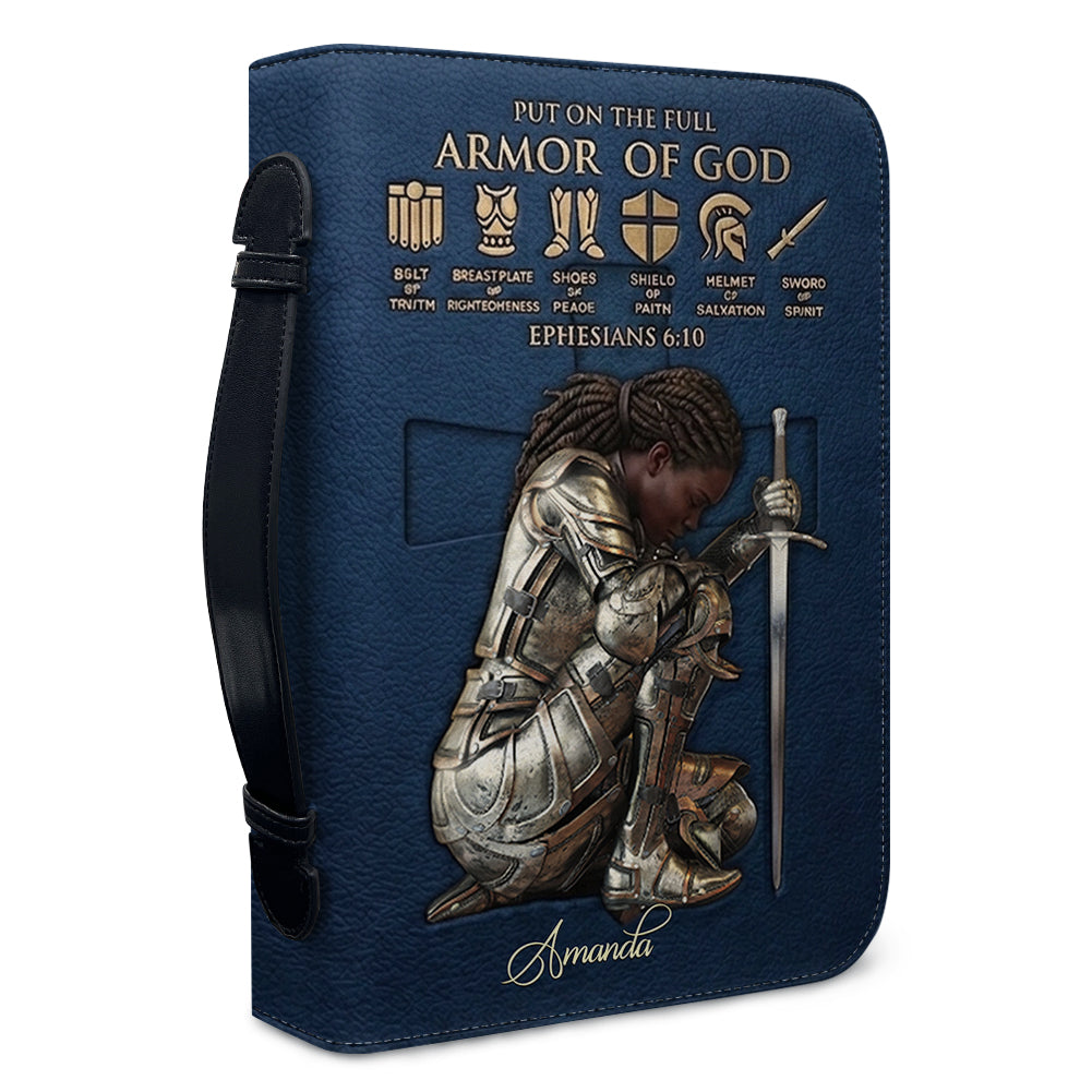 Personalized Armor of God Bible Cover Case | Custom Name & Color - CHRISTIANARTBAG 01082826