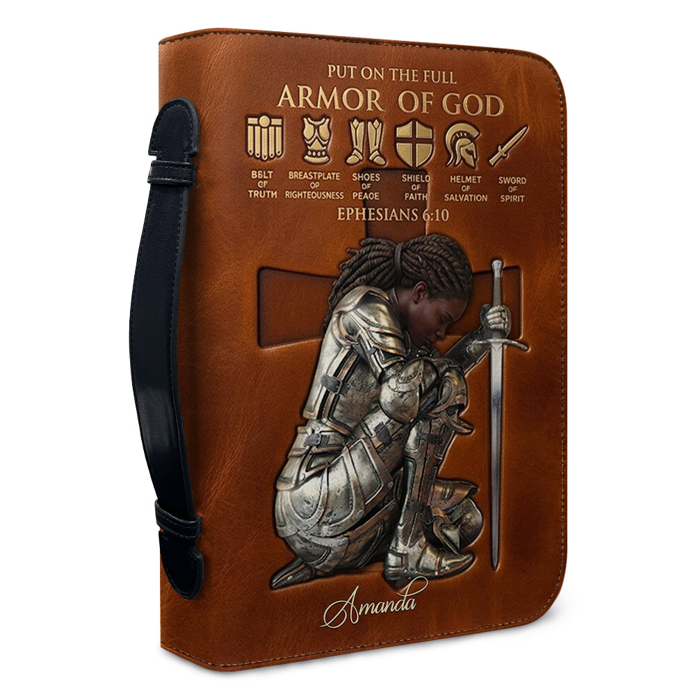 Personalized Armor of God Bible Cover Case | Custom Name & Color - CHRISTIANARTBAG 01082826