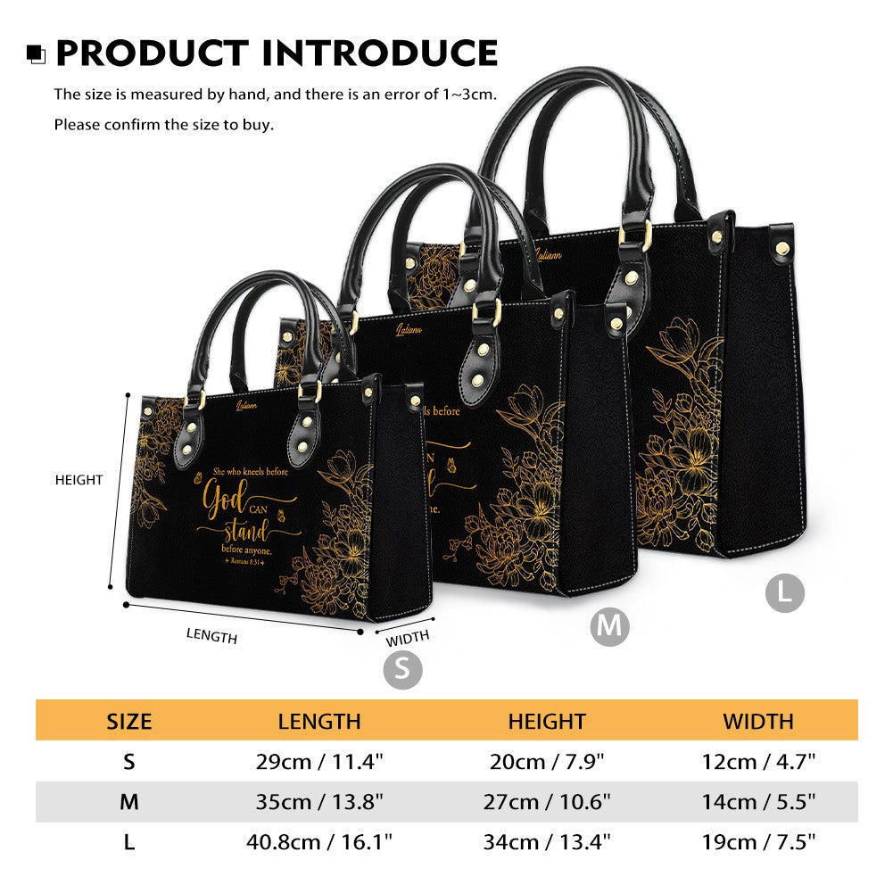 Personalized Leather Handbag Black with Bible Verse – Christian Gifts – Custom Christian Purse by CHRISTIANARTBAG CAB012626