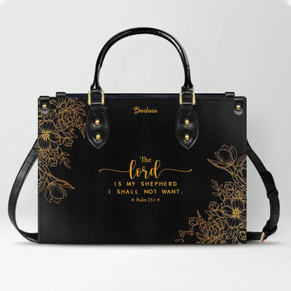 Personalized Leather Handbag Black with Bible Verse – Christian Gifts – Custom Christian Purse by CHRISTIANARTBAG CAB012626